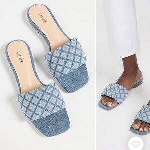 L’AGENCE ALOISE DENIM SLIDES NEW